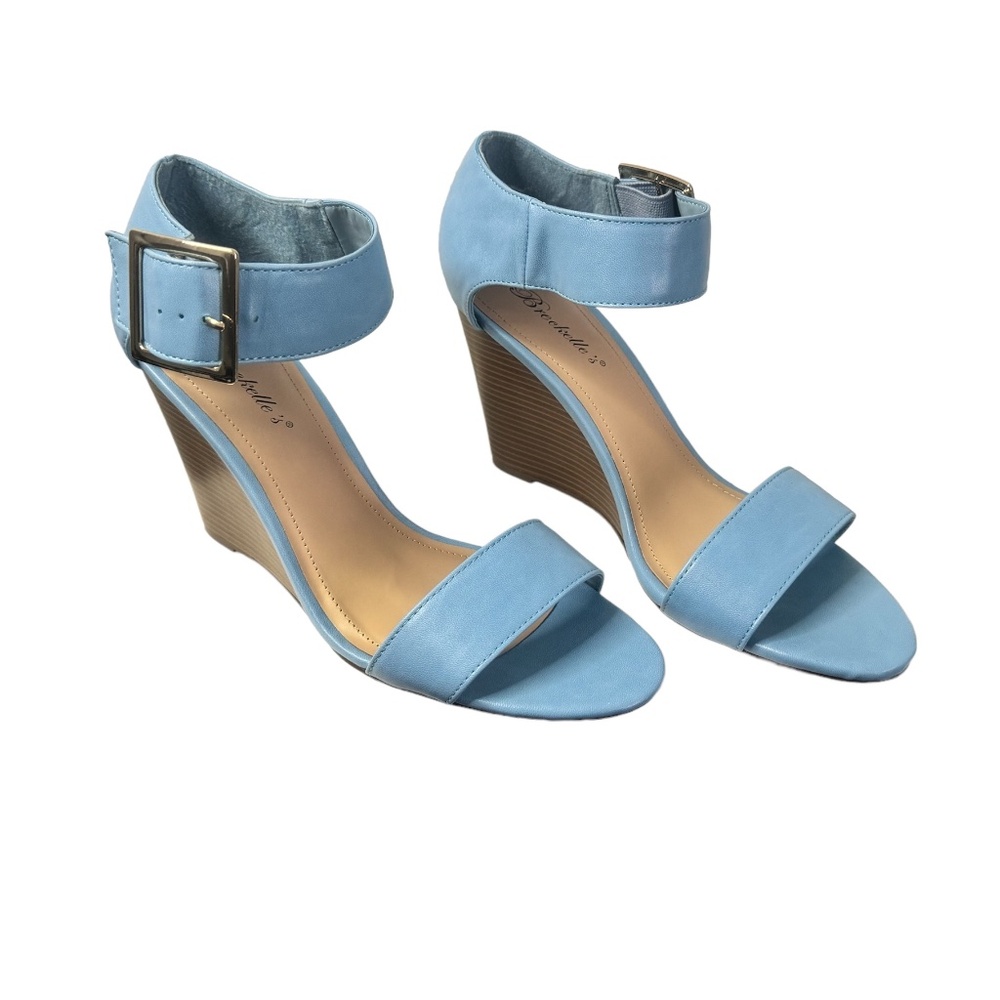 Breckelle's High Heeled Ankle Strap Wedge